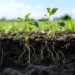 Fototapeta premium Exploring the Microbial World to Unravel Soil s Role in Climate Change Resilience