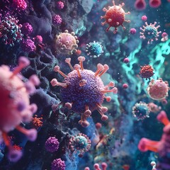 Obraz premium Exploring Pathogen Immune Cell Interactions to Advance Vaccine Development