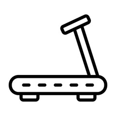 Treadmill Vector Line Icon Design