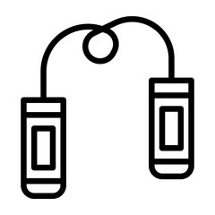 Jump Rope Vector Line Icon Design