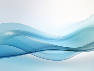 Fototapeta premium Abstract, minimalist image of moisturizing with cool blue waves and translucent layers, an elegant composition.