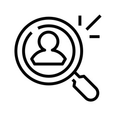magnifying glass with user icon