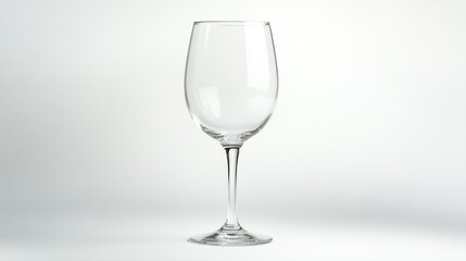 Empty Glass Champagne Flute on White Background