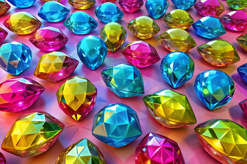 multiple colored diamonds