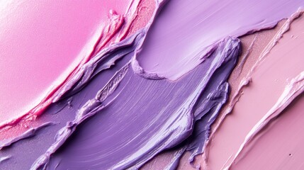 A painting of different colors of lipstick with a purple line in the middle