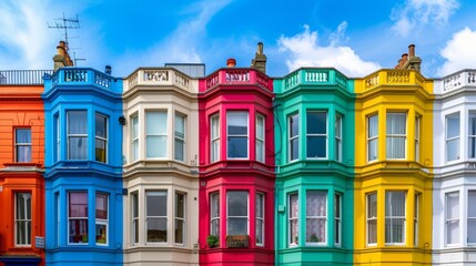 Fototapeta premium colored houses