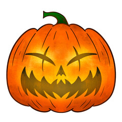 Naklejka premium halloween pumpkin illustration 