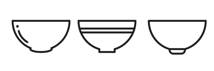 bowl vector set abstract template illustration