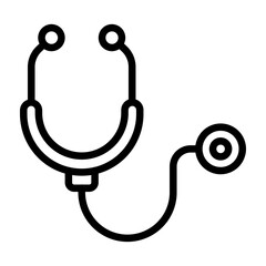 Stethoscope Vector Line Icon Design