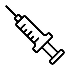 Syringe Vector Line Icon Design