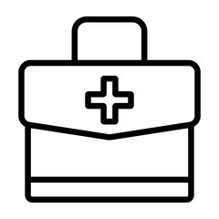 Medication Box Vector Line Icon Design