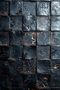Panorama Black dark grey Checker Plate abstract floor metal stanless background stainless pattern surface wild picture 