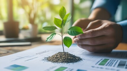 Eco Friendly Paper Chart Aligning Environmental Initiatives and ESG Objectives