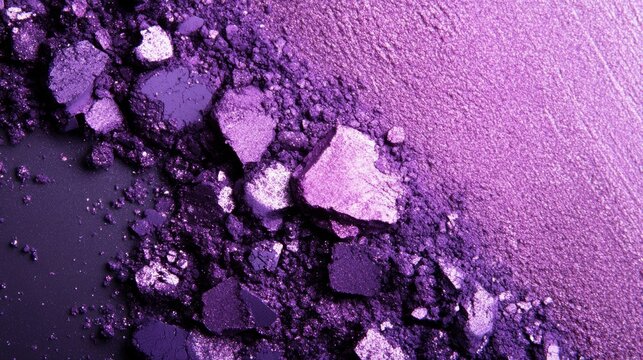 A close up of purple makeup powder