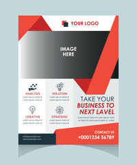 Creative corporate business flyer template, Corporate Business flyer template, Flyer Template Geometric shape used for business poster layout, business flyer template with minimalist layout