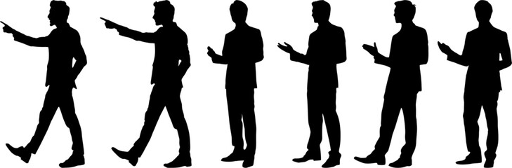 Illustration presentation silhouette. Business people silhouette vector