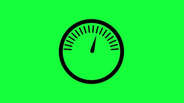 speedometer concept Loop animation. speed meter icon animation on 4k video