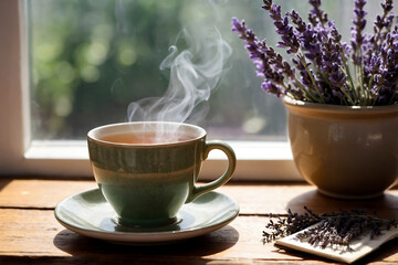 relax with a cup of hot tea and a good book