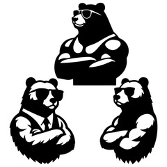 Designing the silhouette of the bear model to look good.