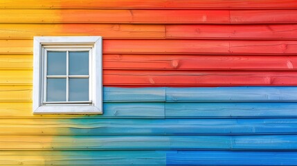 Obraz premium The Colorful Wooden Wall