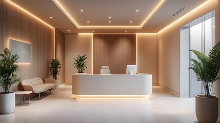 Serene and Calming Medical Clinic Interior with Thoughtful Design for Patient Comfort