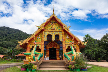 Naklejka premium Sapan temple, Pua district, Nan province, Thailand.