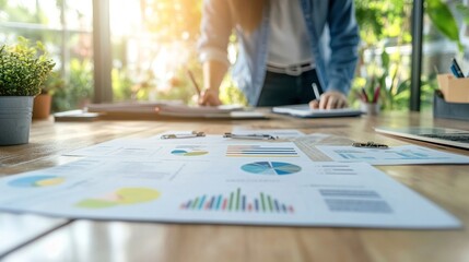 Business plan presentation with a vision for the future and strategic goals