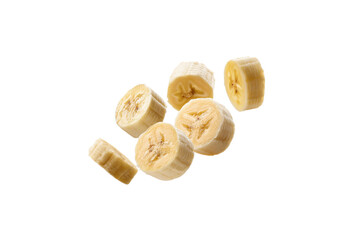 Flying Delicious Banana Slices Cut out