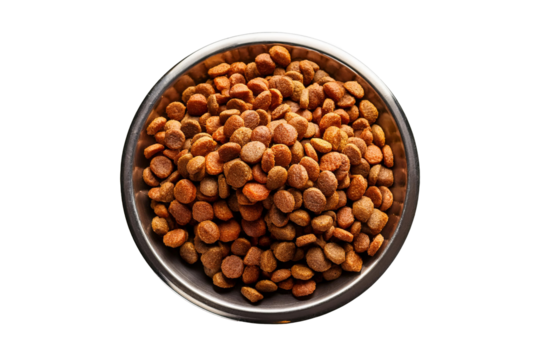 Pile Dry Dog Food Cutout Top View.