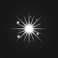 Fototapeta premium Shine sparkle icon. Vector blink star for logo, sparkle clipart