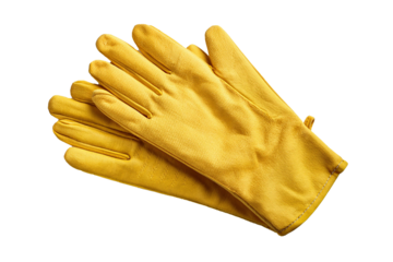 oven Matt Yellow Gloves Designe Cutout Front View