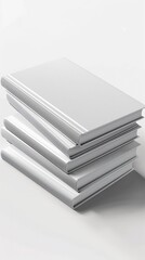 set of magazine covers from different sides on a white background mock up 
