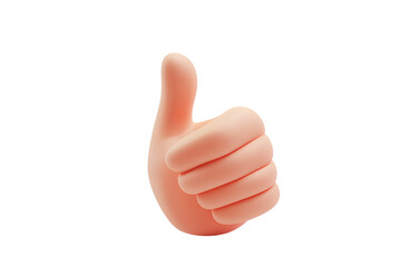 Thumbs Up 3D Icon | Isolated on Transparent & White Background | PNG File with Transparency