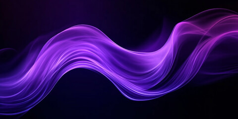 Naklejka premium Vibrant purple wave abstract design on dark background