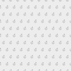 Hop line icon seamless pattern. Beer cone pine. Fest background. Vector illustration	