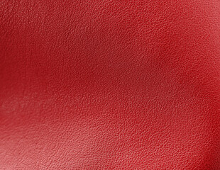 Red leather, closeup view of material texture
