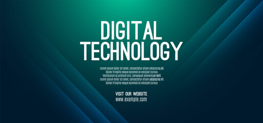 Digital technology speed connect blue green background, cyber nano information, abstract communication, innovation future tech data, internet network connection, Ai big data, line dot illustration 3d