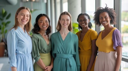 Fototapeta premium The Women in Colorful Dresses