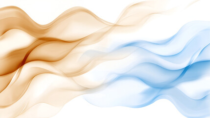 Fototapeta premium Abstract flow of warm and cool colors blending together in waves, creating a dynamic visual effect ideal for modern design