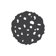 Cookie icon in flat style. Tasty biscuit vector illustration on isolated background. Chocolate bakery sign business concept.