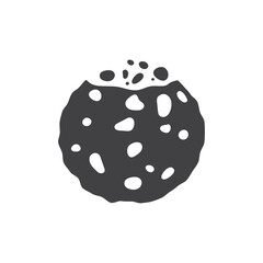 Cookie icon in flat style. Tasty biscuit vector illustration on isolated background. Chocolate bakery sign business concept.