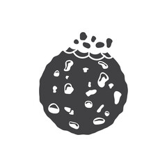 Cookie icon in flat style. Tasty biscuit vector illustration on isolated background. Chocolate bakery sign business concept.