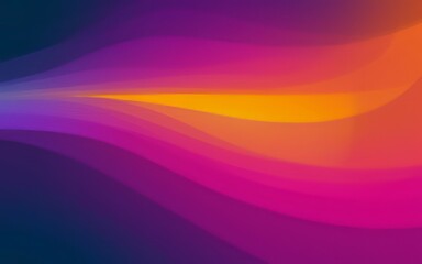 Obraz premium Abstract purple orange waves. Vivid abstract background with flowing curves in shades of purple, orange, and yellow.