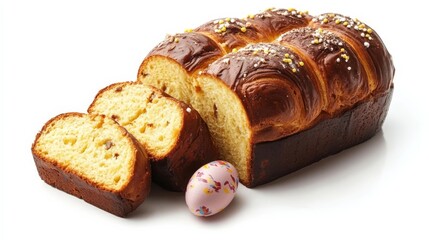 Traditional bread, cut pieces