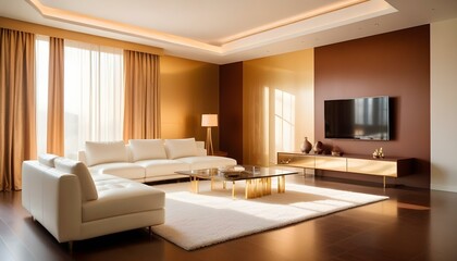 Fototapeta premium Photo interior modern design room 3d illustration