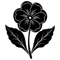 Black and white flower vector illustration