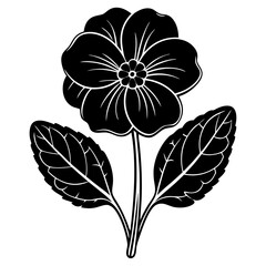 Black and white flower vector illustration