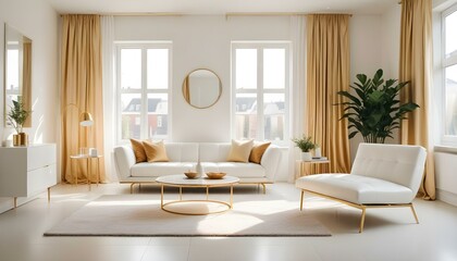 Fototapeta premium Photo interior modern design room 3d illustration