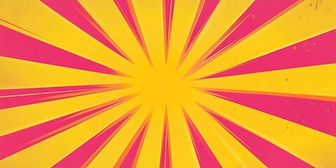Obraz premium retro sunburst yellow retro pink lines background