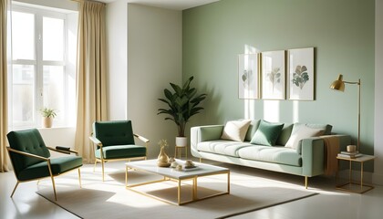 Fototapeta premium Photo interior modern design room 3d illustration